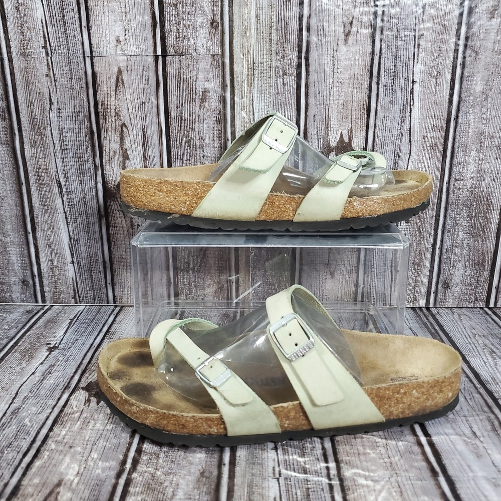 Birkenstock Unisex Mayari Green Nubuck Sandals Soft Footbed Size 41 L10 M8 - Picture 3 of 8
